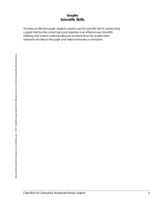 Graphs Scientific Skills May be photocopied for classroom or workshop use. © 2011 by Betsy Rupp Fulwiler from Writing in Science in Action. Portsmouth, NH: Heinemann.  To make an effective graph, students need to use th