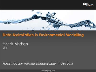 Data Assimilation in Environmental Modelling Henrik Madsen DHI HOBE-TR32 Joint workshop, Sandbjerg Castle, 1-4 April 2012