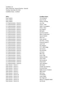 Ohio General Assembly / Vermont House of Representatives / State House elections in Michigan