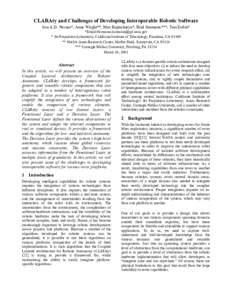 Computing / Abstraction / Data management / Cognitive robotics / Component-based software engineering / Generic programming / Hardware architect / Robotics middleware / Robot software / Software engineering / Software architecture / Artificial intelligence