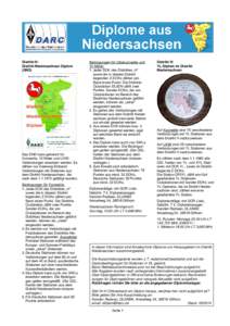 Distrikt H: Distrikt Niedersachsen Diplom (DND) Das DND kann getrennt für Kurzwelle, 10 Meter und UKWVerbindungen erworben werden. Es