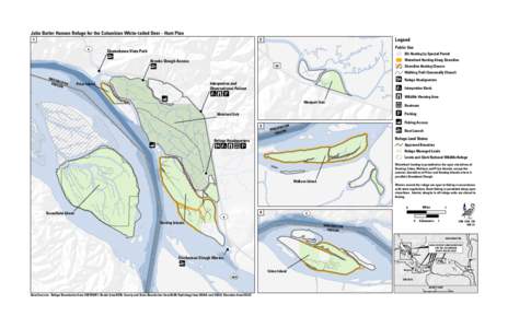 Julia Butler Hansen Refuge for the Columbian White-tailed Deer - Hunt Plan 1 Legend  2