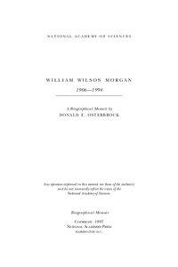 national academy of sciences  William Wilson Morgan