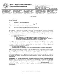 North Carolina General Assembly Legislative Services Office Tony C. Goldman, Director Administrative Division 300 N. Salisbury St. Rm 202 Raleigh, NC[removed]