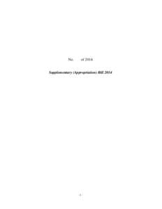 Supplementary (Appropriation) Bill 2013