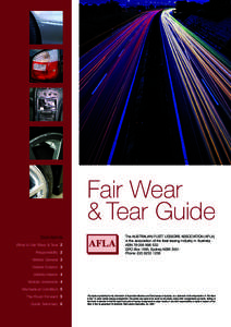 Fair Wear & Tear Guide Contents What is Fair Wear & Tear 2 Responsibilty 2