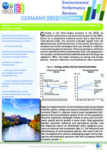 Emissions trading / Low-carbon economy / Carbon pricing / Economics of global warming / Kyoto Protocol / Renewable energy in Germany / OECD Environmental Performance Reviews / Renewable energy / European Union Emission Trading Scheme / Environment / Climate change policy / Climate change