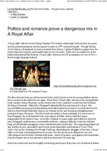 Politics and romance prove a dangerous mix in A Royal Affair « LondonFilmFanatiq.com