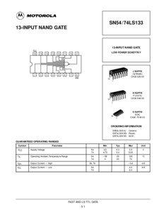SN54/74LS133 13-INPUT NAND GATE