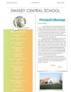 Swasey Central School  Family Newsletter May/June 2016