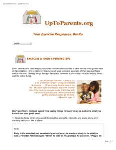 Completed Exercises - UpToParents.org