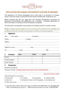 Film Application Form _Cemetery_ 2012