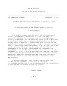 Cultural history / Libya / Foreign relations of Libya / Libyan civil war / Benghazi / Half-staff / Flag of the United States