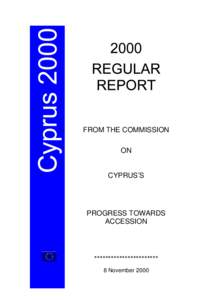 FROM THE COMMISSION ON CYPRUS’S  PROGRESS TOWARDS