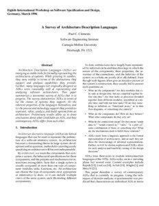 Systems engineering / Architecture description language / Modeling language / Action description language / Anti-Defamation League / Systems architecture / Acme / Component-based software engineering / Systems design / Software architecture / Software engineering / Design