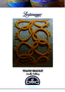 YELLOW BRACELET Needle Tatting PG 2/3  YELLOW BRACELET