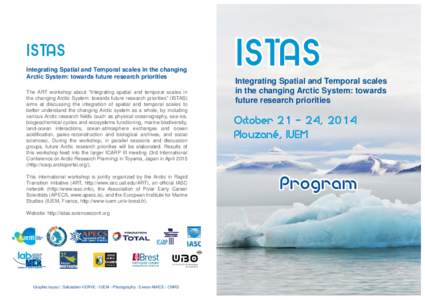 ISTAS Integrating Spatial and Temporal scales in the changing Arctic System: towards future research priorities The ART workshop about “Integrating spatial and temporal scales in the changing Arctic System: towards fut