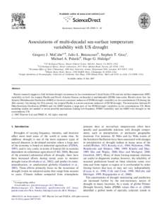 Physical oceanography / Droughts / Climate history / Hydrology / Atlantic multidecadal oscillation / Drought in the United States / Sea surface temperature / Climate oscillation / Climate pattern / Atmospheric sciences / Meteorology / Climatology