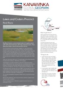 South West Victoria & South East South Australia  Lakes and Craters Precinct: Red Rock  Lake Corangamite