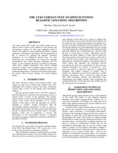 Artificial intelligence applications / Assistive technology / Speech synthesis / Vowels / Schwa / Speech recognition / Language / Phonetic transcription / Transcription / Linguistics / Science / Computational linguistics