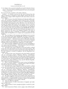 CHAPTER 40 Substitute for SENATE BILL No. 89* AN ACT relating to water; concerning the Republican river and the disposition of moneys recovered from certain litigation; establishing the Republican river water conservatio