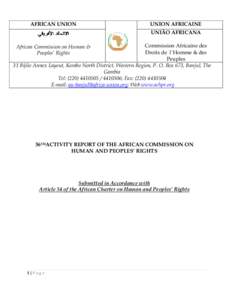 AFRICAN UNION  UNION AFRICAINE UNIÃO AFRICANA  Commission Africaine des