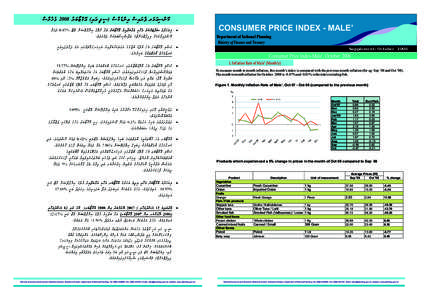 CONSUMER PRICE INDEX - MALE’ Department of National Planning Ministry of Finance and Treasury Supplement: October[removed]Consumer Price Index-Male’, October 2008