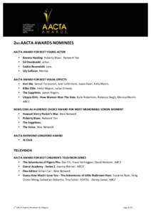 AACTA Television Awards / Visual arts / AACTA Award for Best Documentary Series / Australia / Australian Academy of Cinema and Television Arts / Film