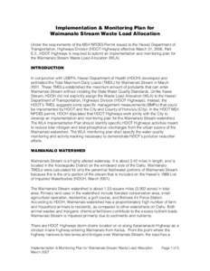 Microsoft Word - Waimanalo Stream WLA March 2007.doc