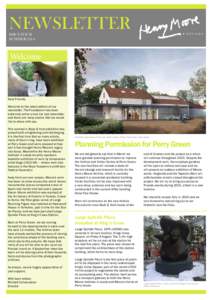 NEWSLETTER ISSUE FOUR SUMMER 2014 Welcome