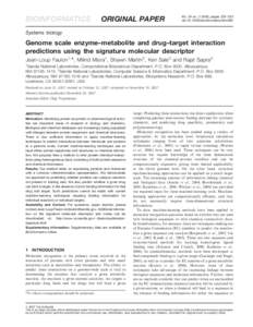 BIOINFORMATICS  ORIGINAL PAPER Vol. 24 no[removed], pages 225–233 doi:[removed]bioinformatics/btm580