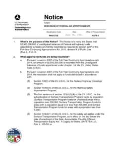 109th United States Congress / Safe /  Accountable /  Flexible /  Efficient Transportation Equity Act: A Legacy for Users / Rescission / United States Code / Transportation Equity Act for the 21st Century / Continuing resolution / Law / Government / Contract law