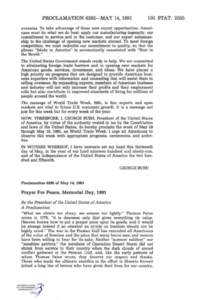 PROCLAMATION 6292—MAY 14, [removed]STAT[removed]overseas. To take advantage of these new export opportunities, Americans must do what we do best: apply our manufacturing ingenuity, our commitment to service and to the c