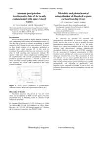 Goldschmidt Conference Abstracts[removed]Arsenate precipitation: An alternative fate of As in soils