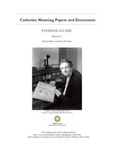 Catherine Manning Papers and Documents Finding Guide