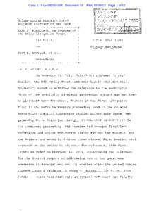 Case 1:11-cv[removed]JSR Document 15  Filed[removed]Page 1 of 17 UNITED STATES DISTRICT COURT SOUTHERN DISTRICT OF NEW YORK