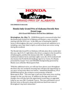 Indy Grand Prix of Alabama / Star Mazda Championship / Auto racing / Motorsport / Indianapolis 500