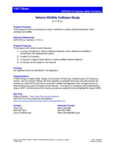 Federal Highway Administration / Humanities / 109th United States Congress / Safe /  Accountable /  Flexible /  Efficient Transportation Equity Act: A Legacy for Users / Transportation Equity Act for the 21st Century