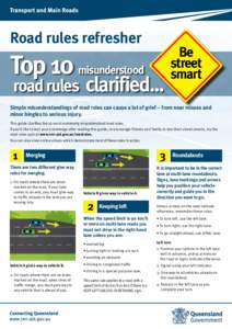 Road rules refresher  Top 10 misunderstood road rules  clarified...