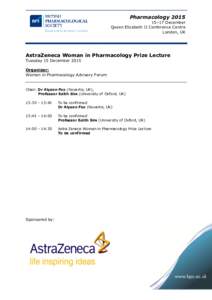 Pharmacology–17 December Queen Elizabeth II Conference Centre London, UK