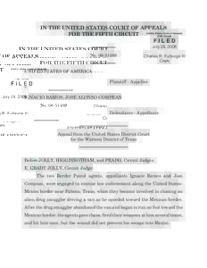 IN THE UNITED STATES COURT OF APPEALS United States Court of Appeals FOR THE FIFTH CIRCUIT Fifth Circuit  FILED