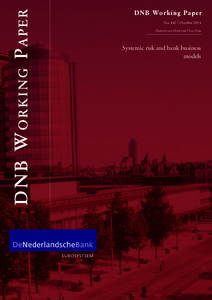 DNB W O R K I N G P A P E R  DNB Working Paper NoOctober 2014 Maarten van Oordt and Chen Zhou