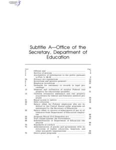 Subtitle A—Office of the Secretary, Department of Education Part  3