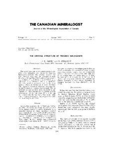 THE CANADIAN  MINERALOGIST