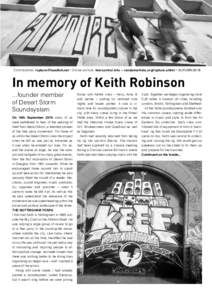 Contributions:  • Online archive: fearcontrol.info + randomartists.org/rupture.shtml • AUTUMNIn memory of Keith Robinson ...founder member of Desert Storm Soundsystem