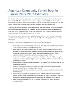 Microsoft Word - ACS_2007_Hawaii_facts_w3_3yr.doc