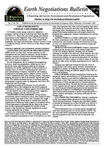 Climate change / Carbon finance / International relations / Nationally Appropriate Mitigation Action / Kyoto Protocol / Alliance of Small Island States / Emissions trading / The Adaptation Fund / Intergovernmental Panel on Climate Change / United Nations Framework Convention on Climate Change / Climate change policy / Environment