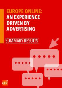 EUROPE ONLINE: AN EXPERIENCE DRIVEN BY ADVERTISING SUMMARY RESULTS