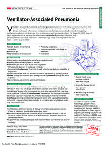 The Journal of the American Medical Association  Ventilator-Associated Pneumonia V
