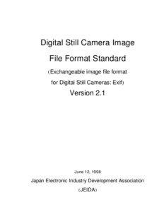 Digital Still Camera Image File Format Standard (Exchangeable image file format